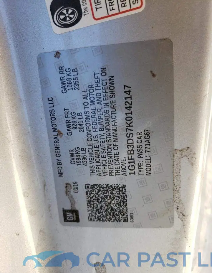 1G1FB3DS7K0142147# 10