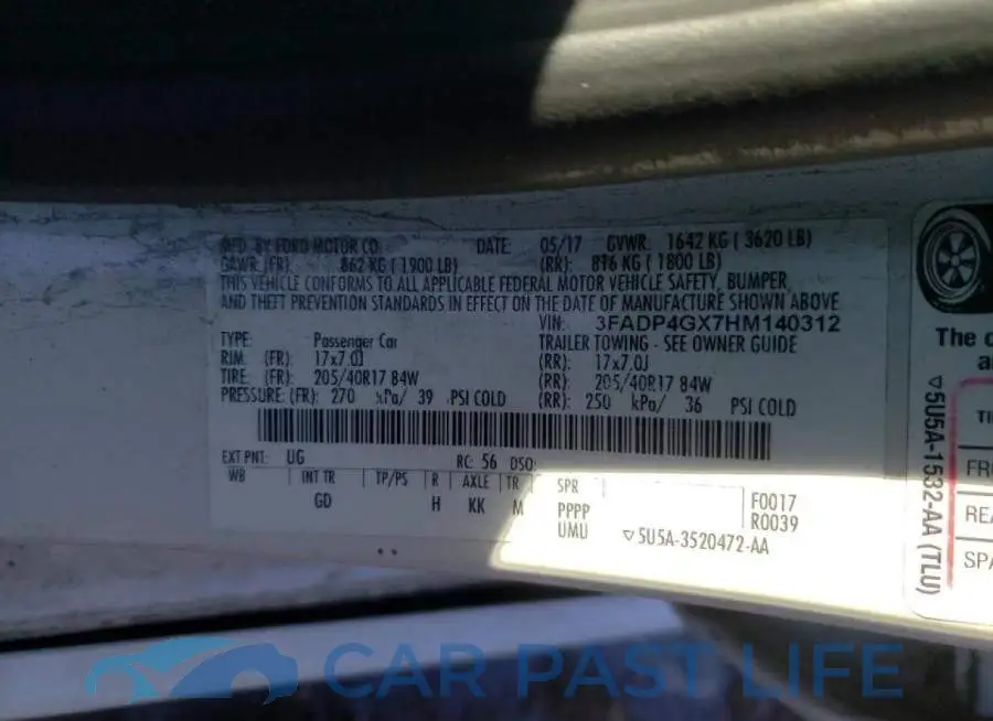 3FADP4GX7HM140312# 10