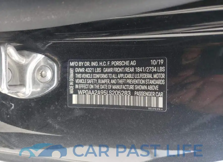WP0AA2A95LS205283# 10
