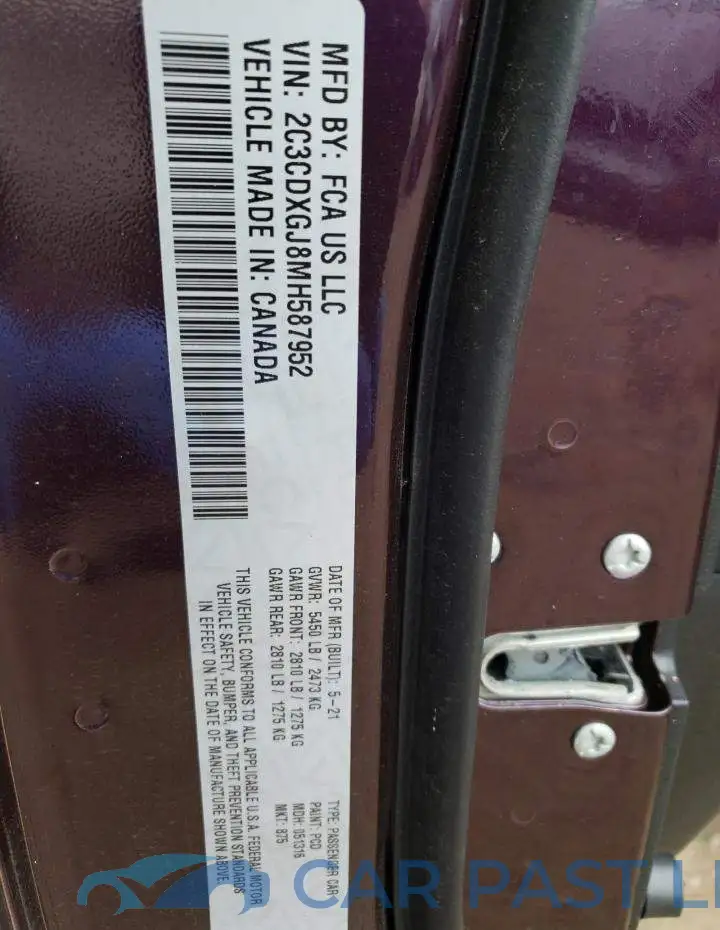 2C3CDXGJ8MH587952# 10