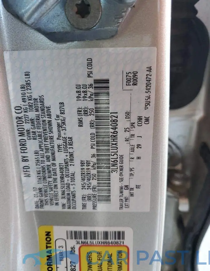 3LN6L5LUXHR640821# 10