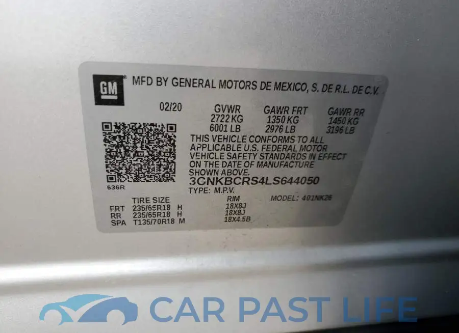 3GNKBCRS4LS644050# 10
