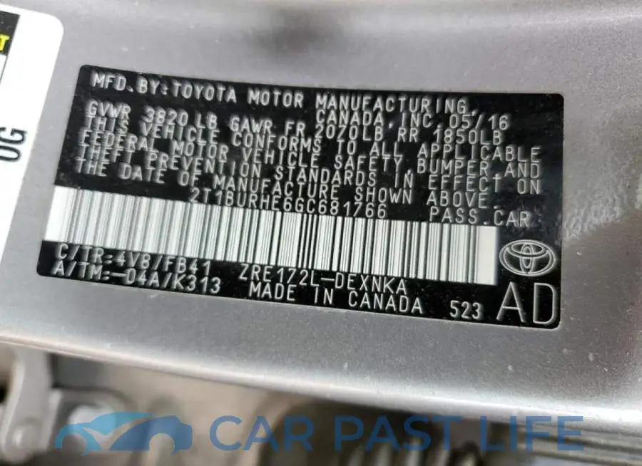 2T1BURHE6GC681766# 10
