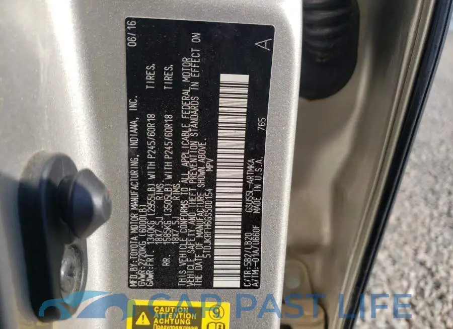 5TDJKRFH6GS500154# 10