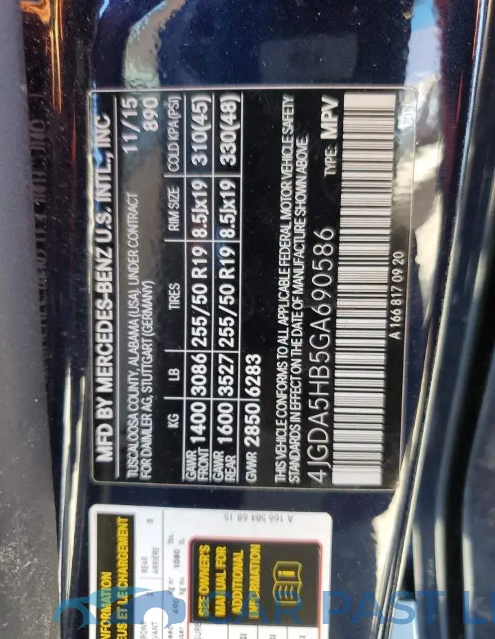 4JGDA5HB5GA690586# 10