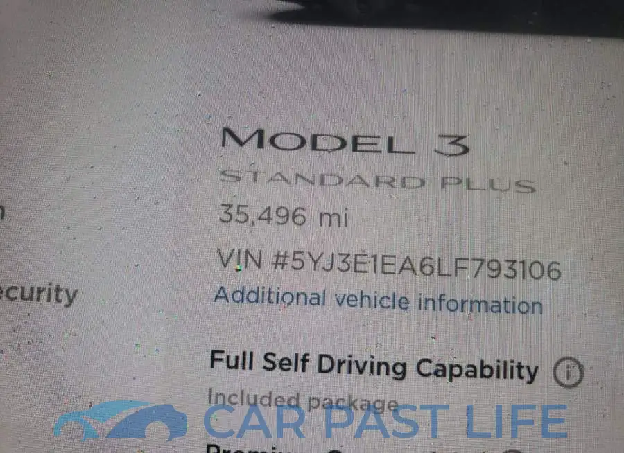 5YJ3E1EA6LF793106# 8