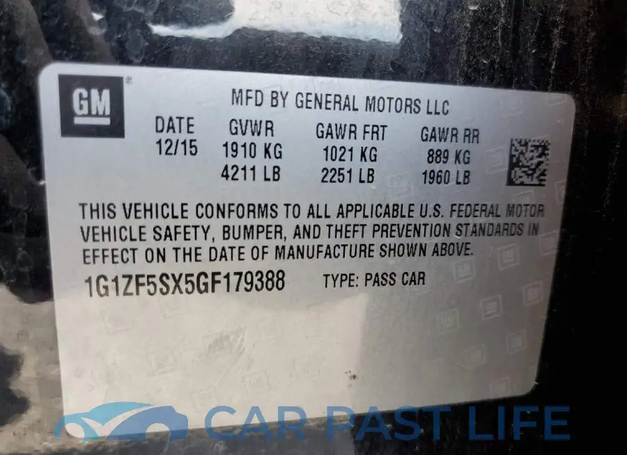 1G1ZF5SX5GF179388# 10