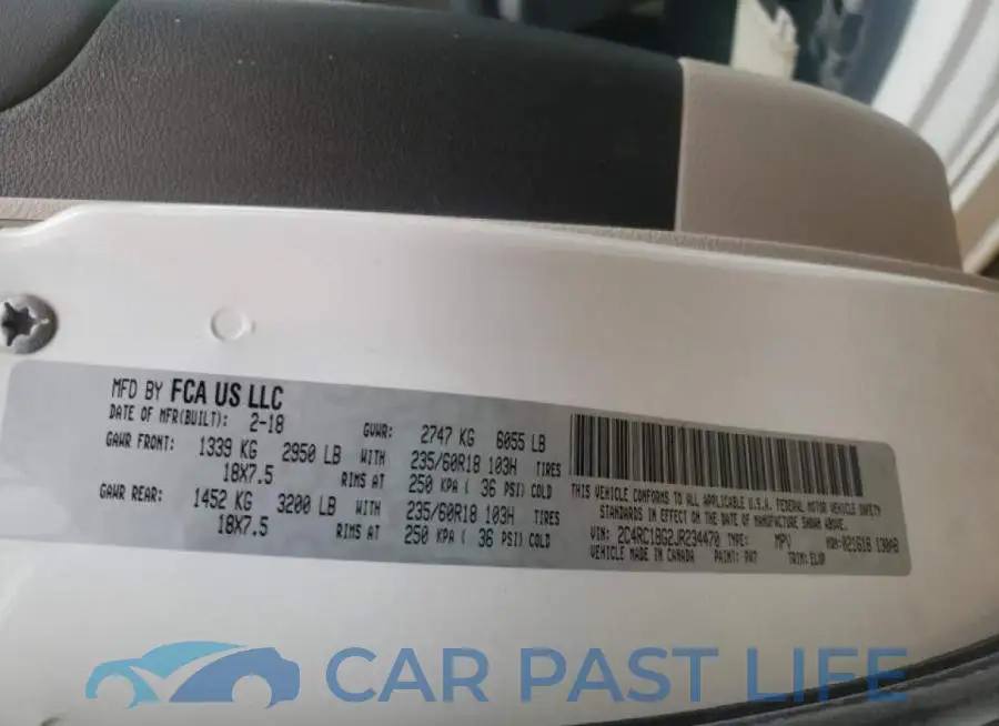 2C4RC1BG2JR234470# 10