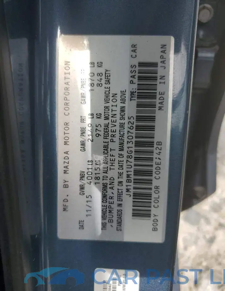 JM1BM1U78G1307625# 10