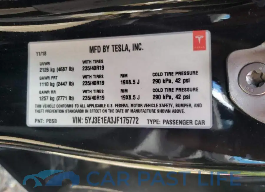 5YJ3E1EA3JF175772# 10