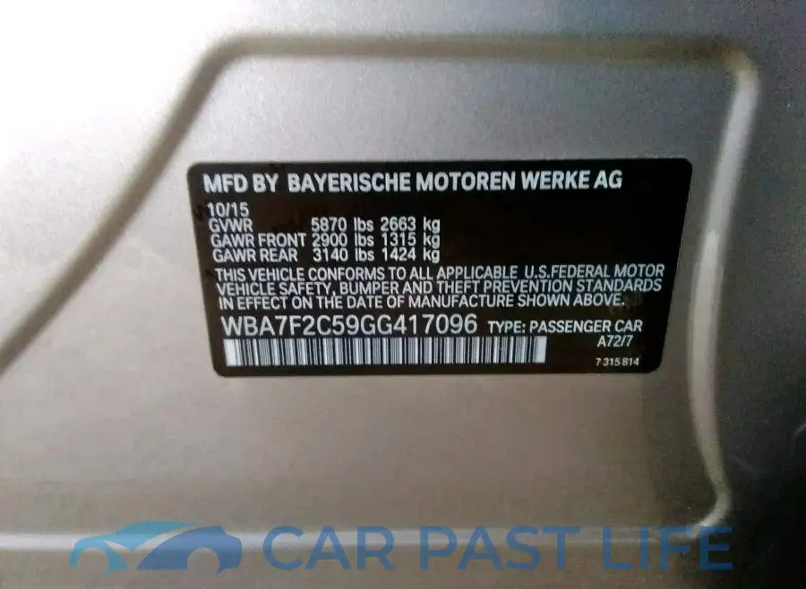 WBA7F2C59GG417096# 10
