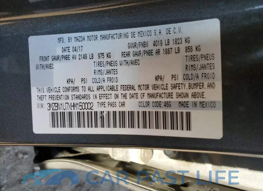 3MZBN1U7XHM150002# 10