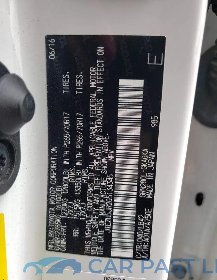 JTEZU5JR2G5134345# 10