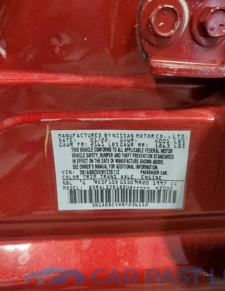 3N1AB8CVXNY236112# 10