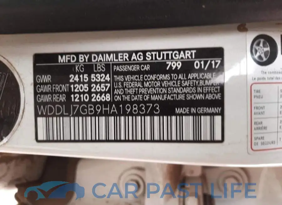 WDDLJ7GB9HA198373# 10