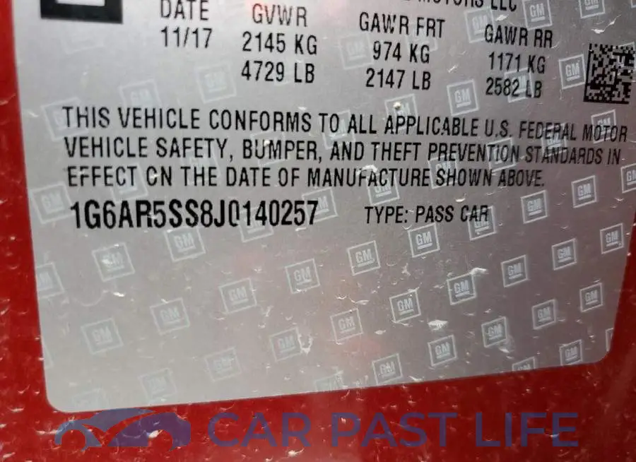 1G6AR5SS8J0140257# 10