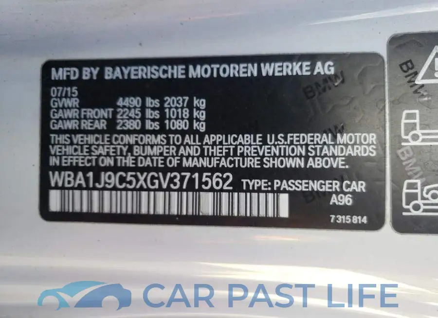 WBA1J9C5XGV371562# 10