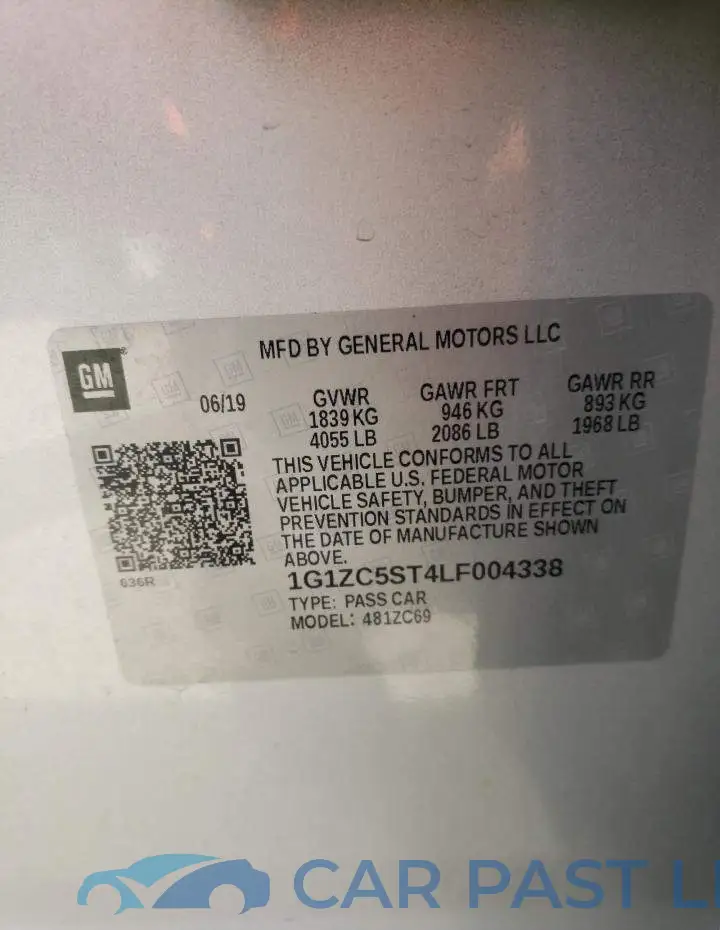 1G1ZC5ST4LF004338# 10