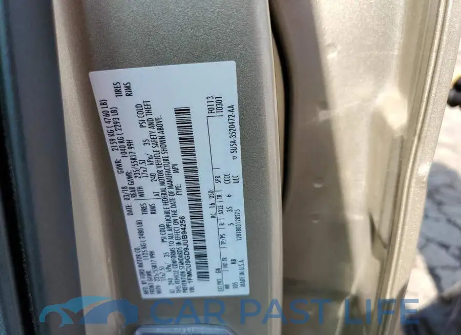 1FMCU9GD9JUB94256# 10