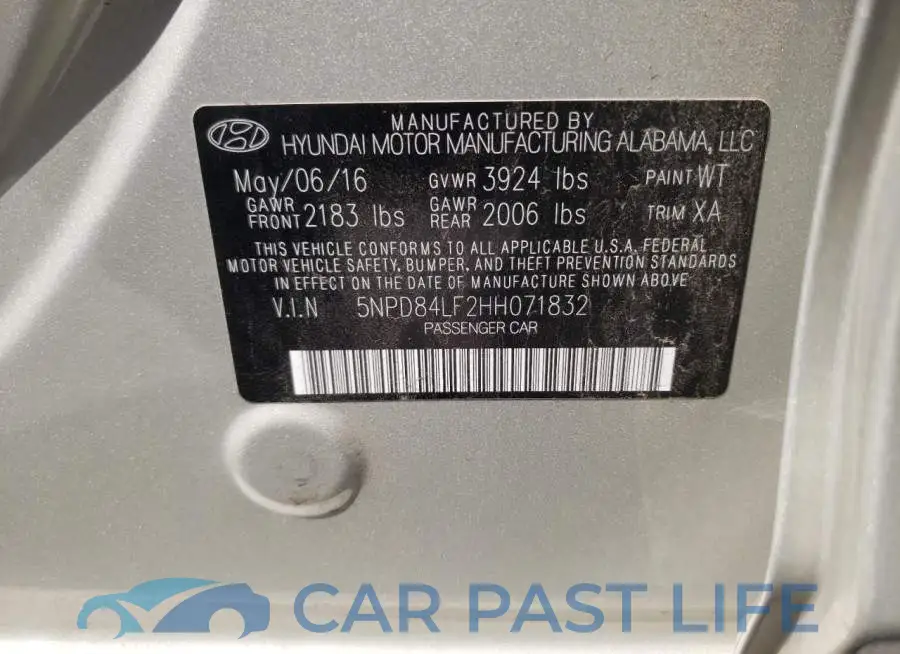 5NPD84LF2HH071832# 10
