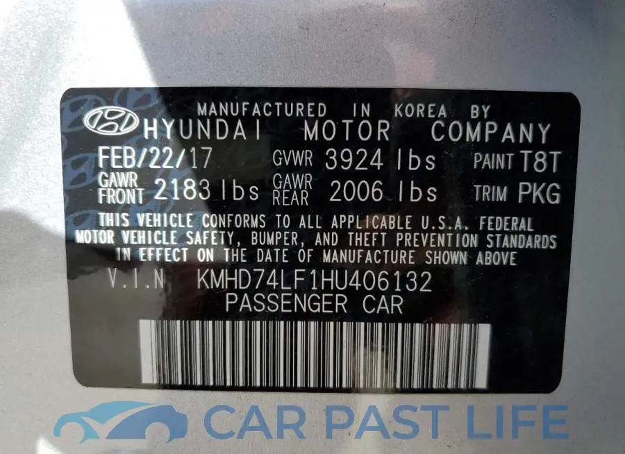 KMHD74LF1HU406132# 10