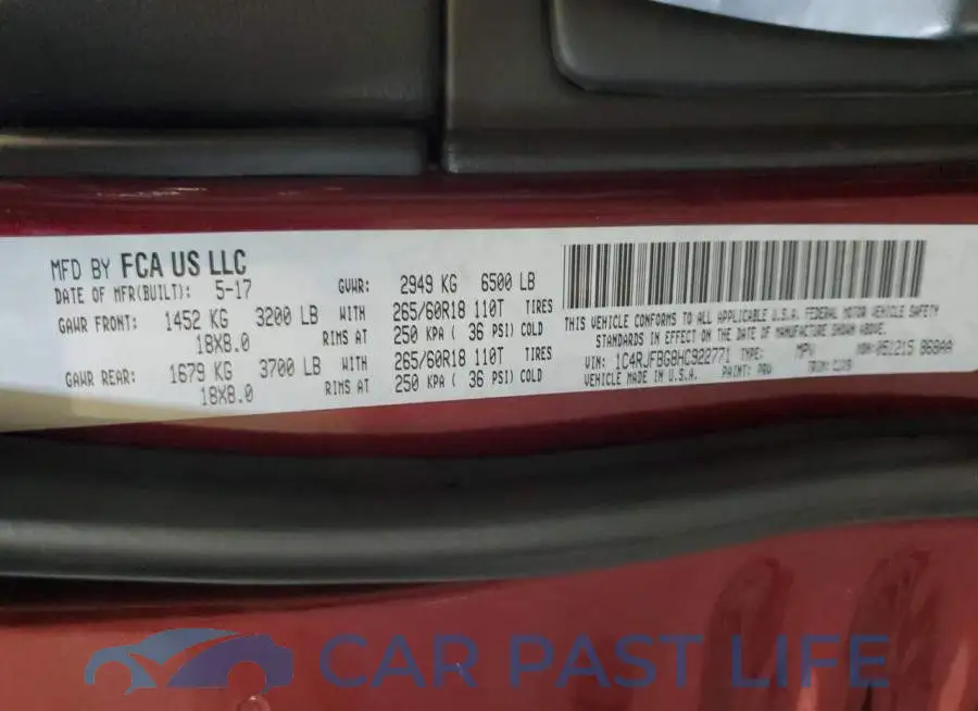 1C4RJFBG8HC922771# 10