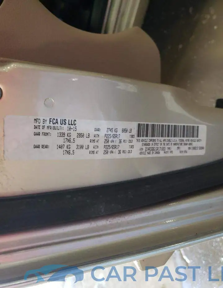 2C4RDGBG1GR171693# 10