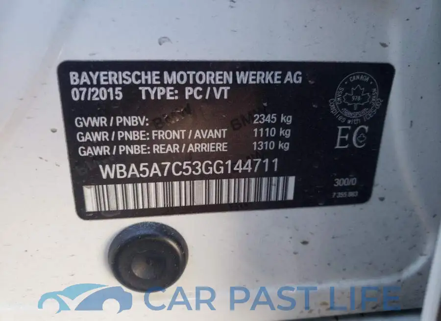WBA5A7C53GG144711# 10