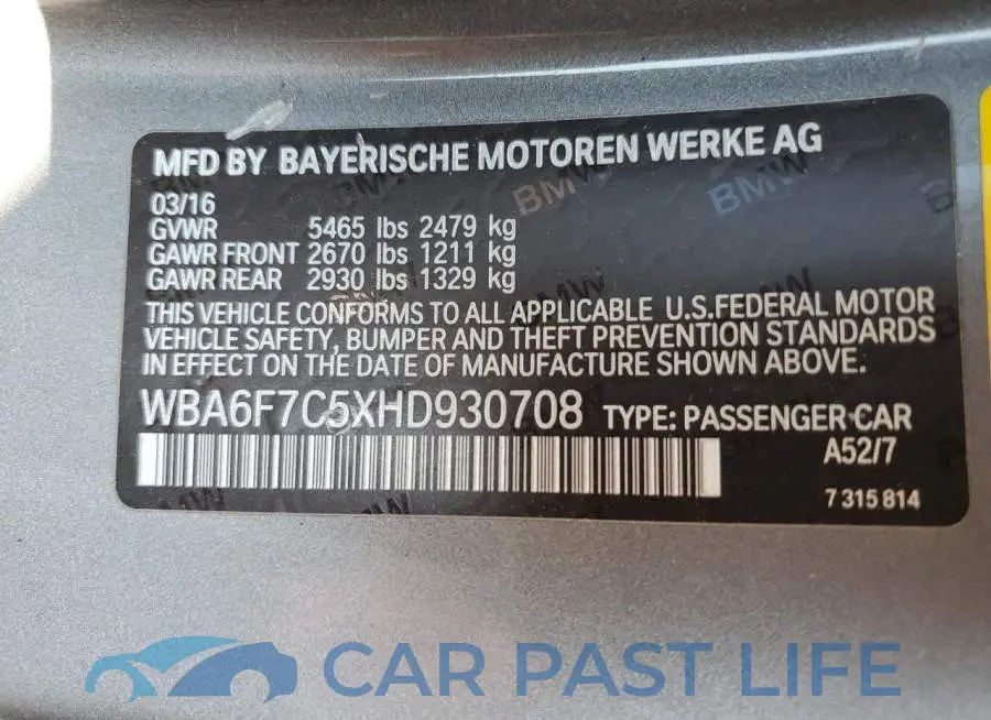 WBA6F7C5XHD930708# 10