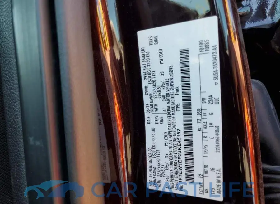 1FTEW1EP2JKE45152# 10