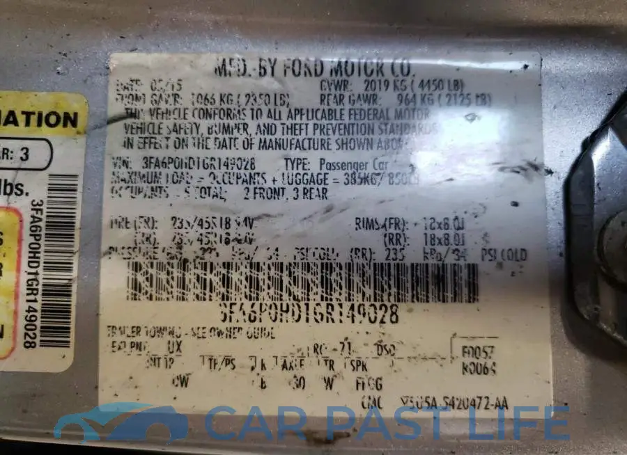 3FA6P0HD1GR149028# 10