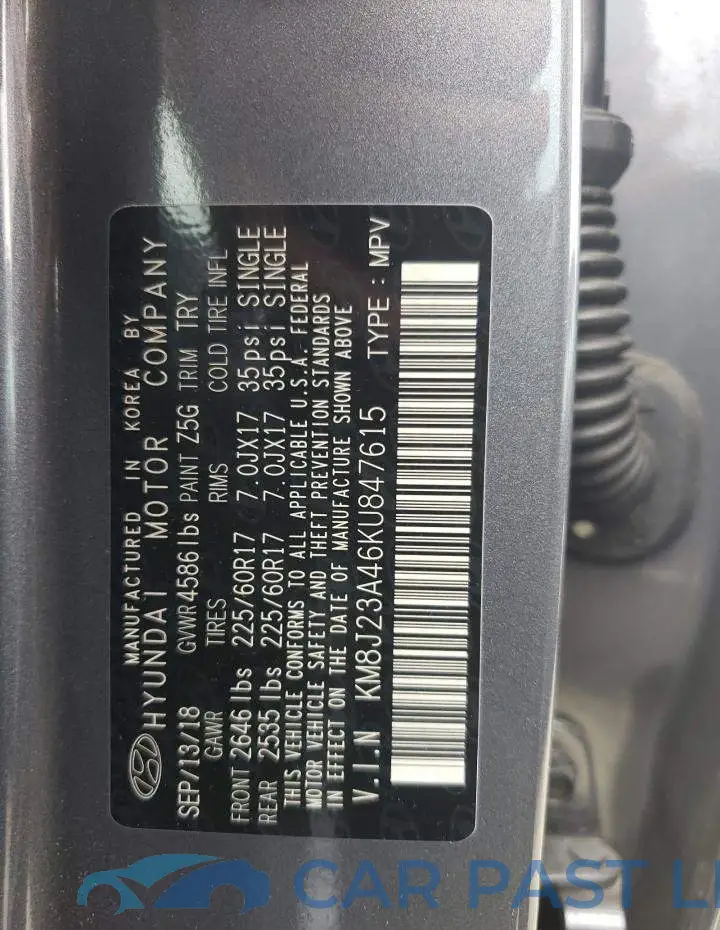 KM8J23A46KU847615# 10