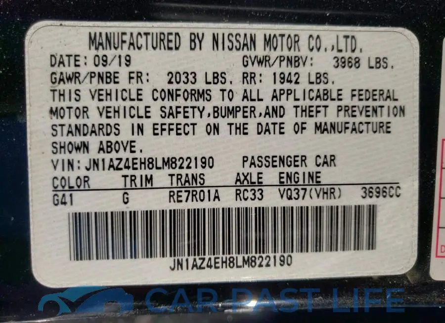 JN1AZ4EH8LM822190# 10