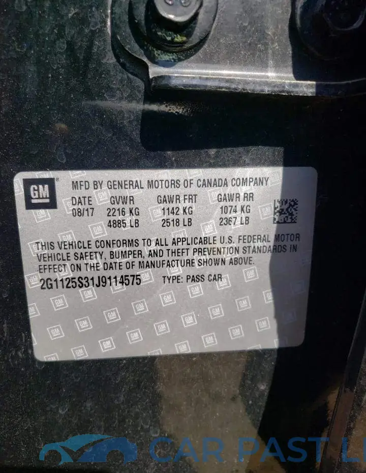 2G1125S31J9114575# 10