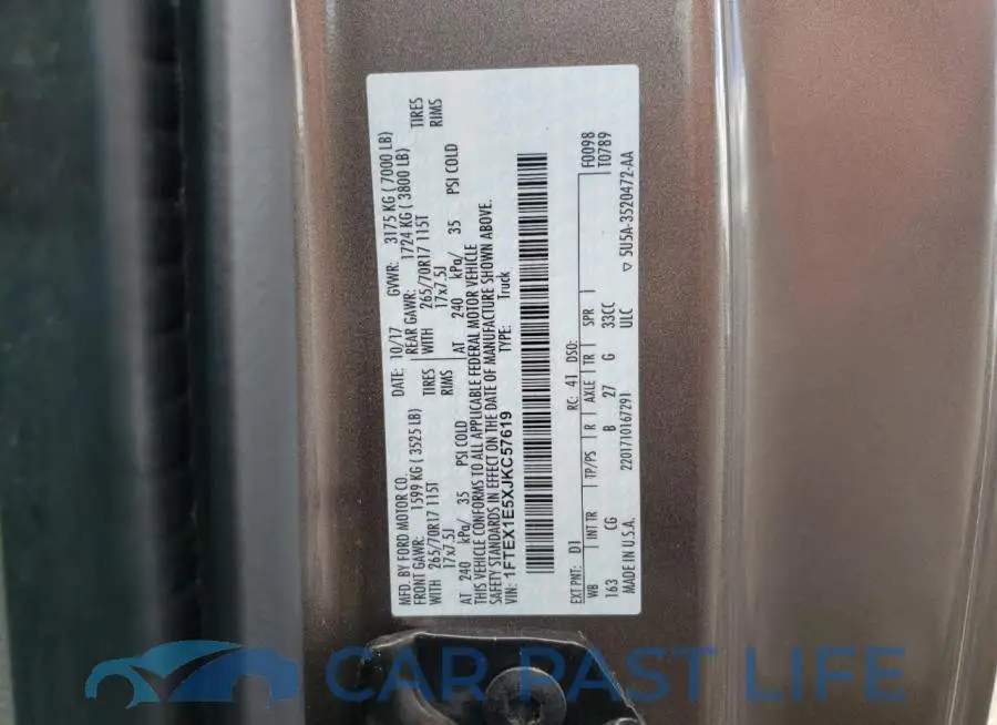 1FTEX1E5XJKC57619# 10