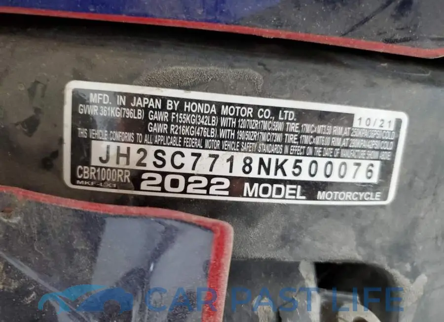 JH2SC7718NK500076# 10