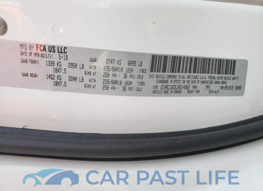 2C4RC1GG5JR314502# 10