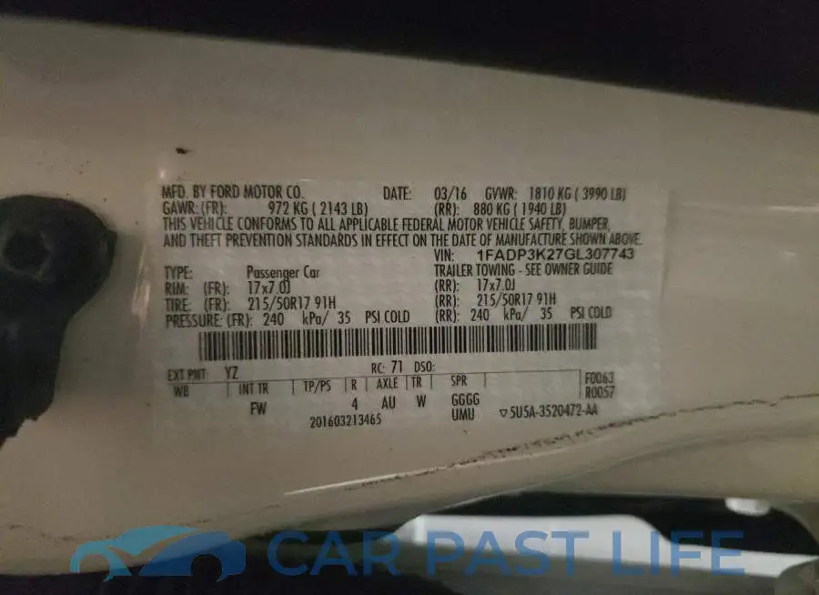 1FADP3K27GL307743# 10
