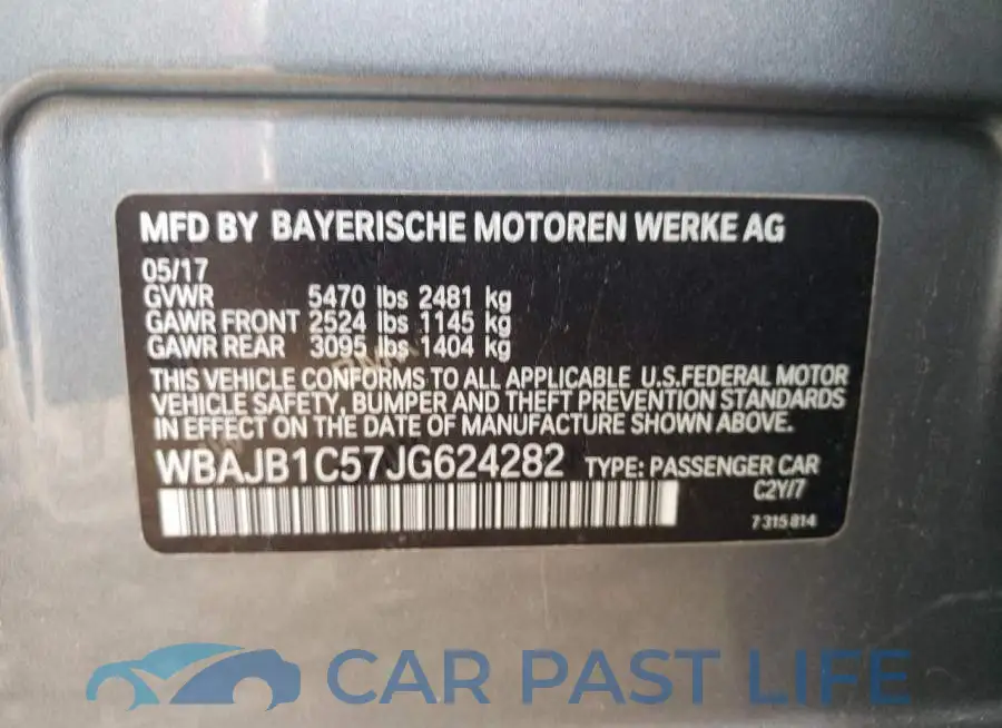 WBAJB1C57JG624282# 10