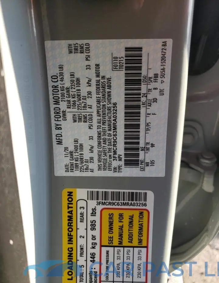 3FMCR9C63MRA03256# 10