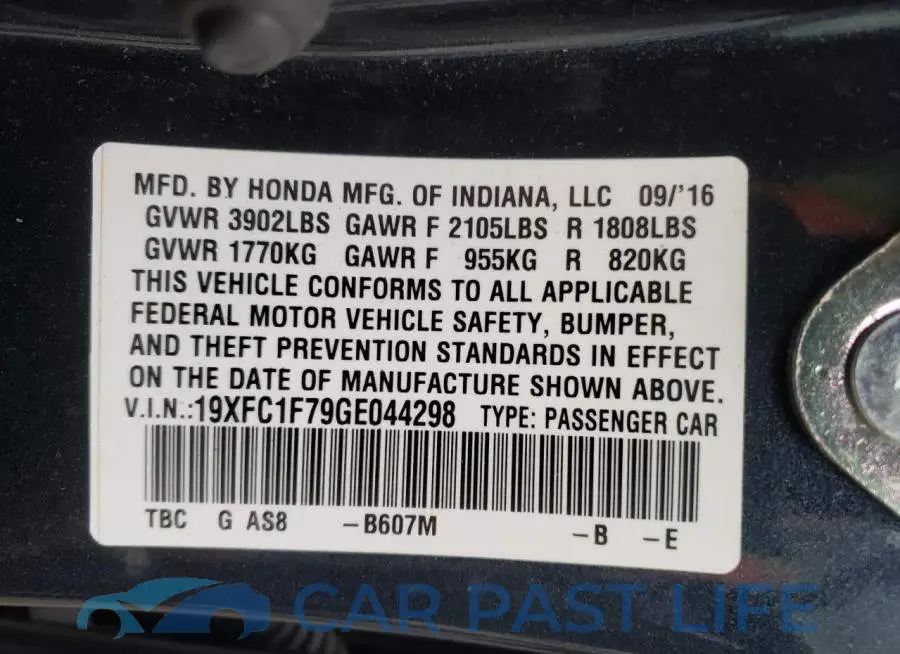 19XFC1F79GE044298# 10