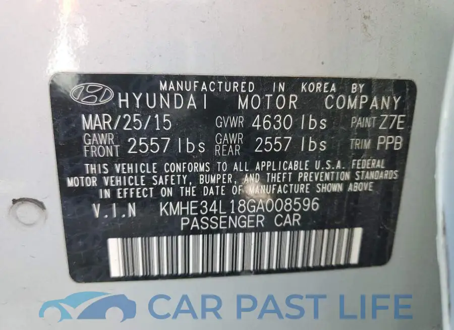 KMHE34L18GA008596# 10