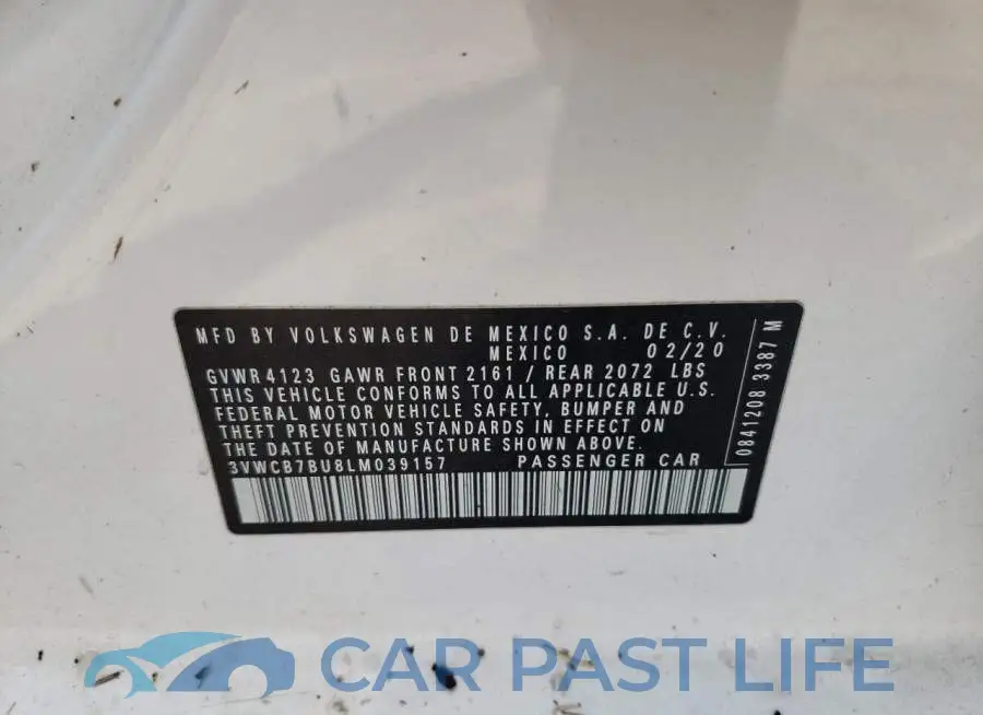 3VWCB7BU8LM039157# 10