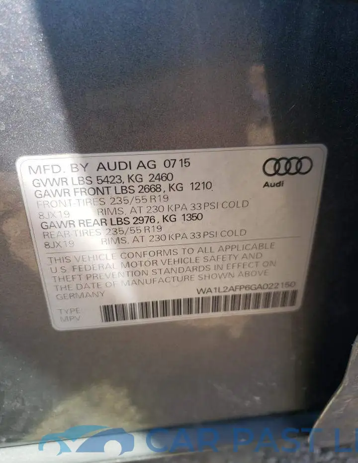 WA1L2AFP6GA022150# 10