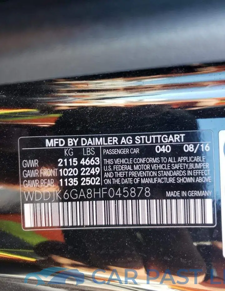WDDJK6GA8HF045878# 10