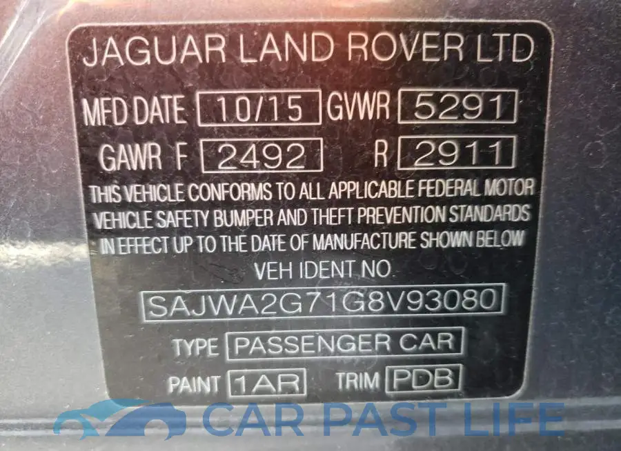 SAJWA2G71G8V93080# 10