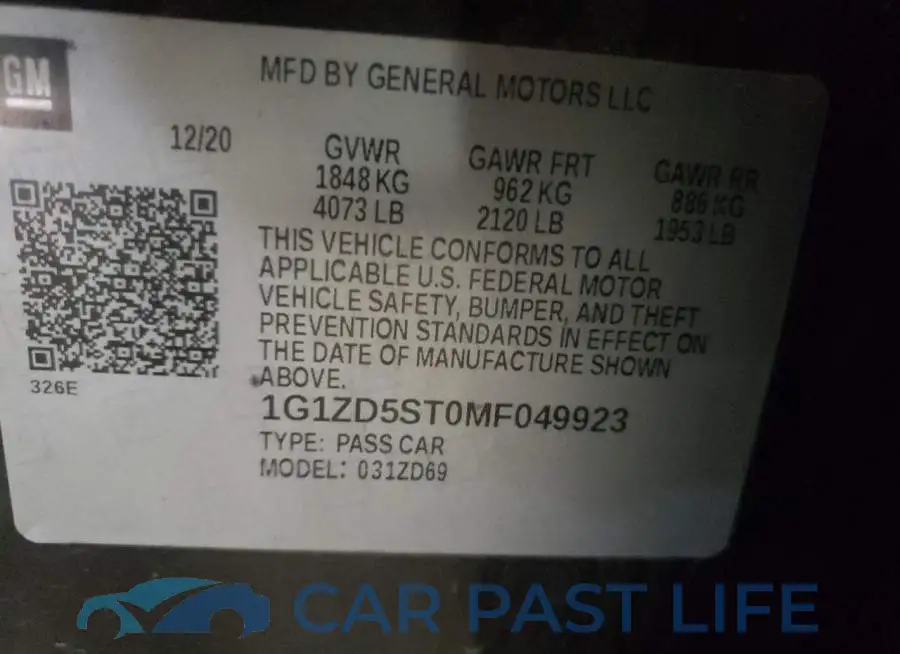 1G1ZD5ST0MF049923# 10