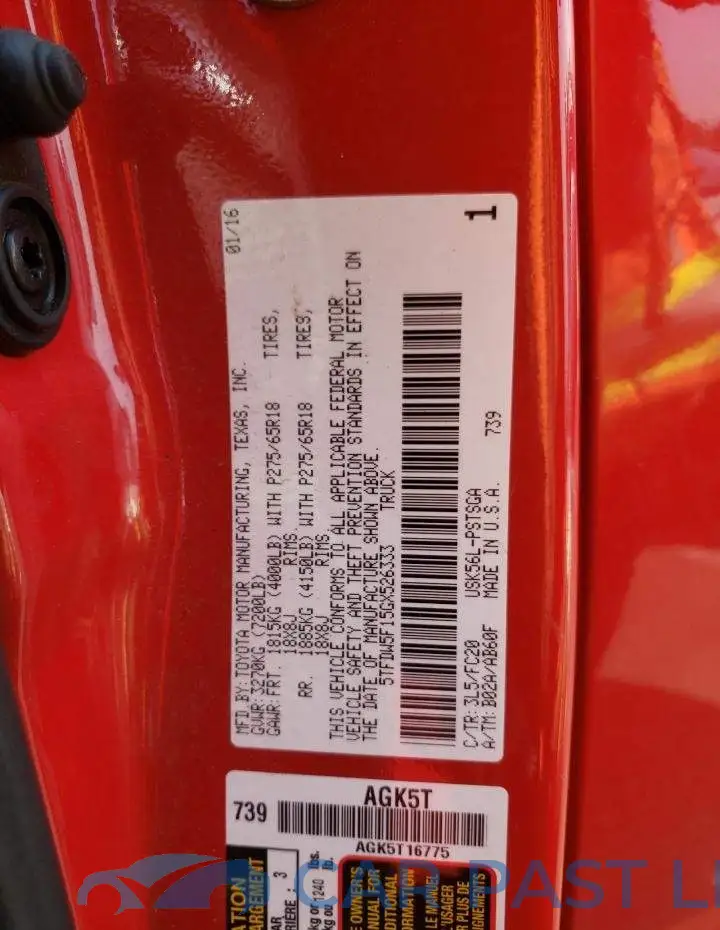 5TFDW5F15GX526333# 10