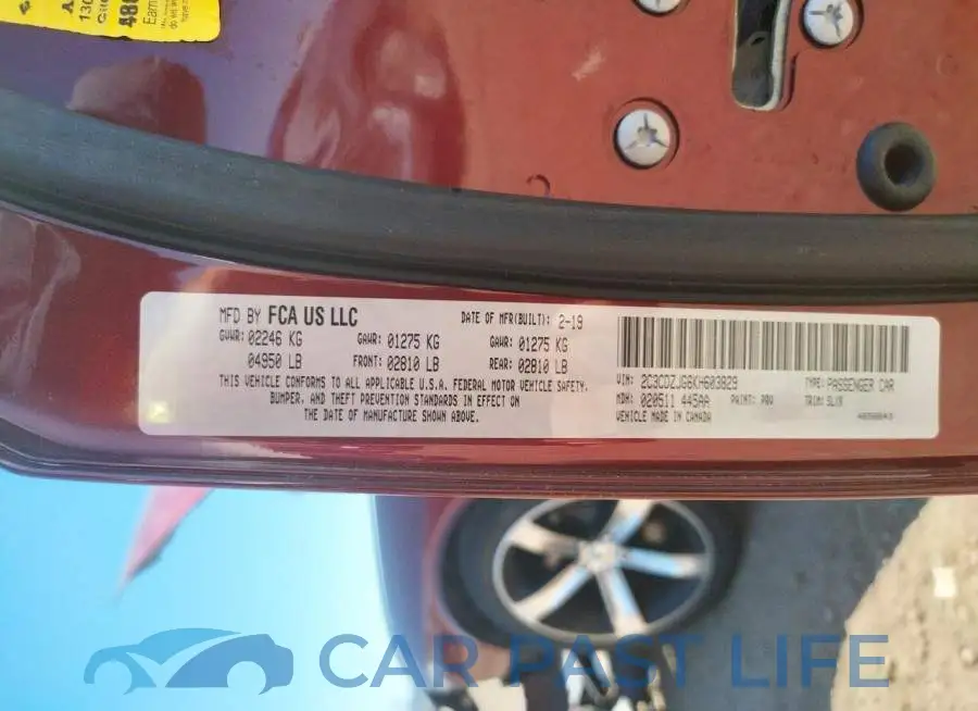 2C3CDZJG6KH603829# 10