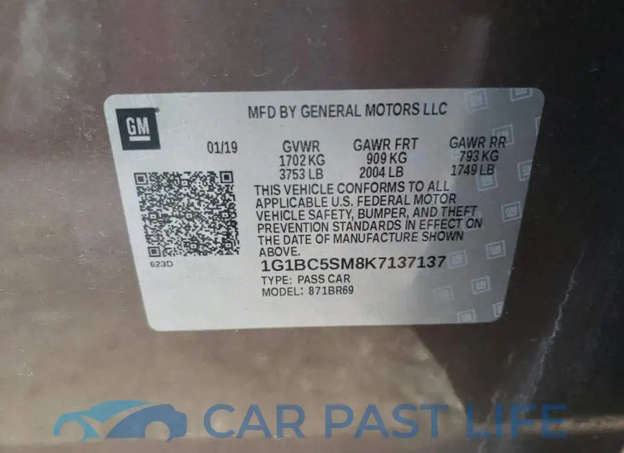 1G1BC5SM8K7137137# 10